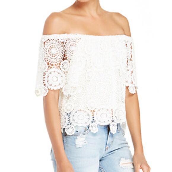 Nightcap by Carisa Brambles Carmen ivory crochet top Size 2 US Size Small - Picture 15 of 16